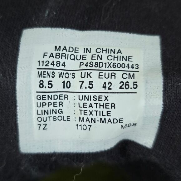 Converse Black Leather OUTSIDER Combat Boots RARE Unisex M8.5 W10 - Picture 7 of 7